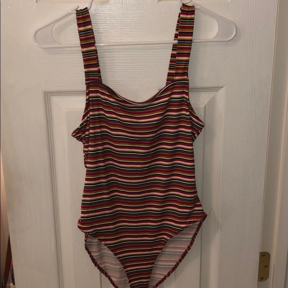 Striped bodysuit